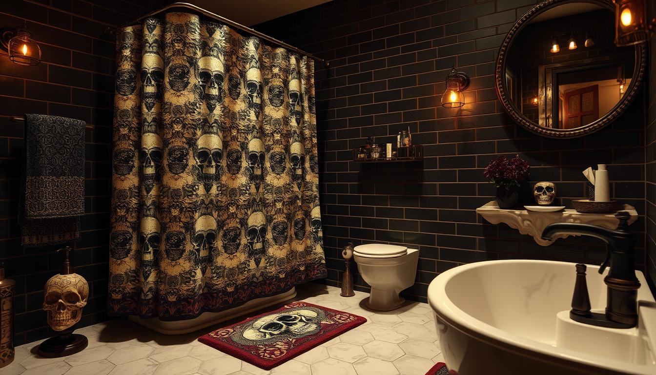 Skull-themed Bathroom Accessories