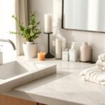 bathroom counter decor