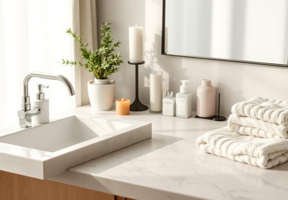 bathroom counter decor