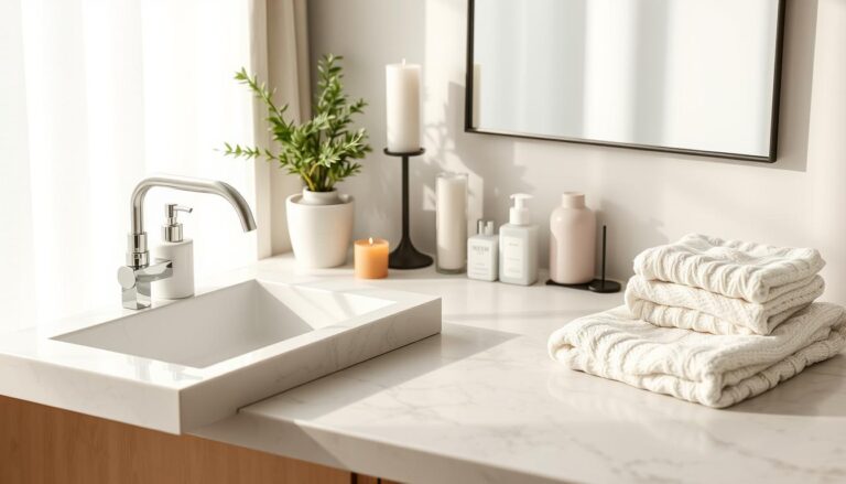 bathroom counter decor
