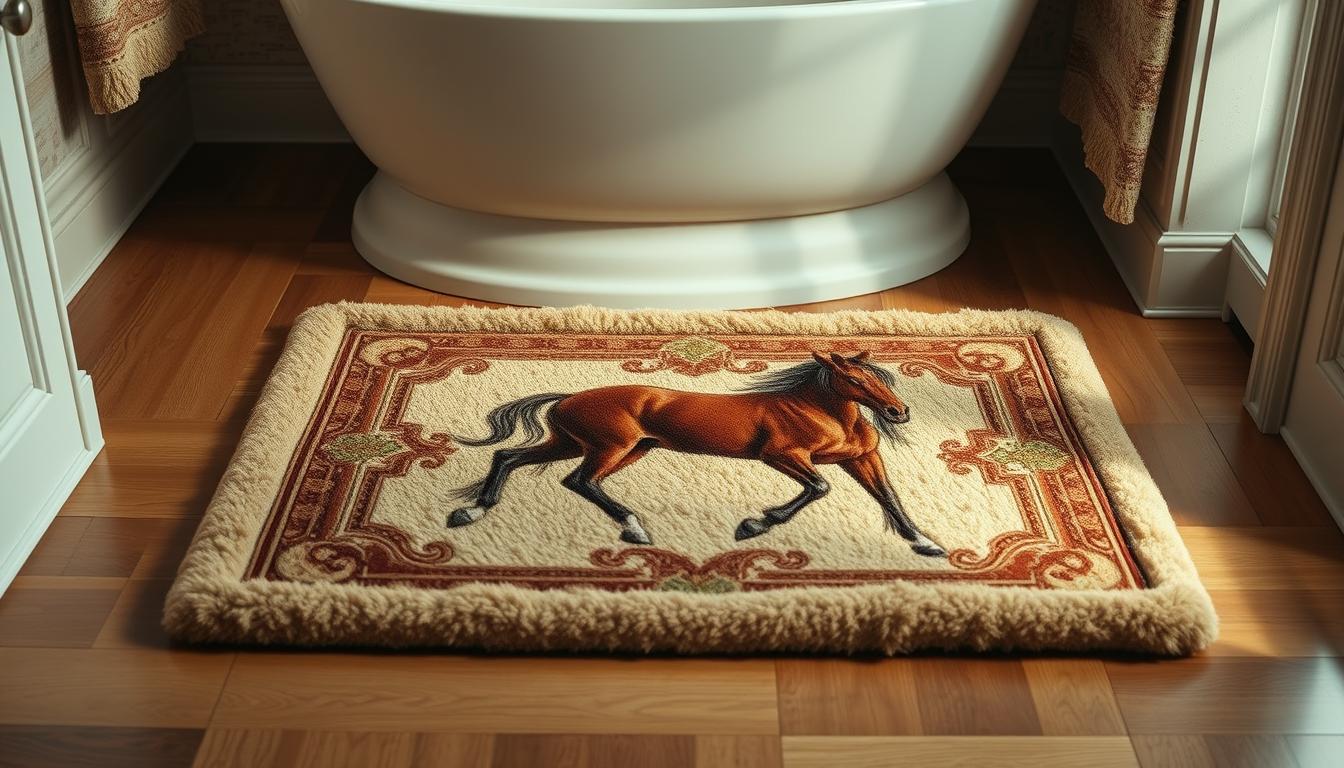 horse bathroom rug